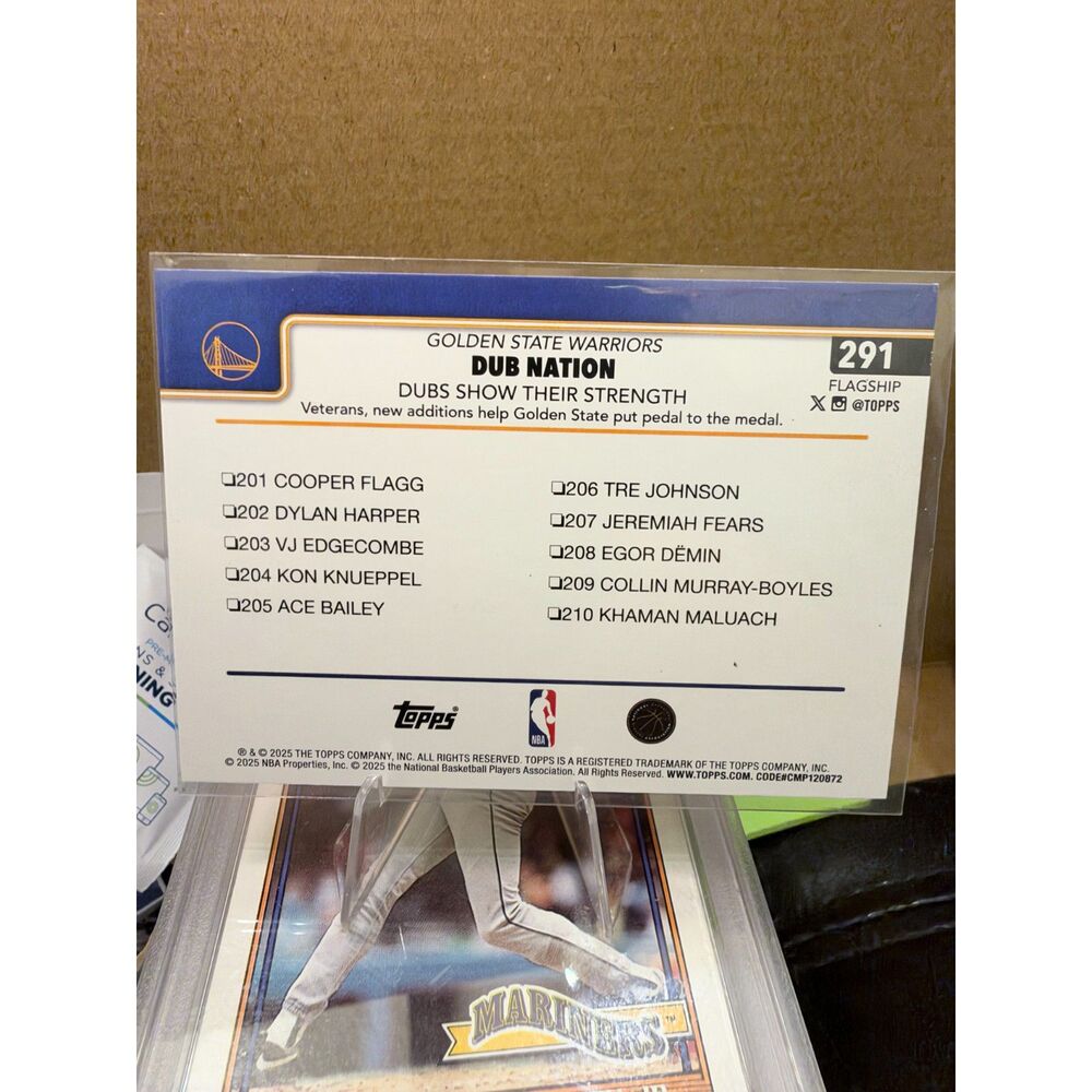 2025-26 Topps Stephen Curry Draymond Green Dub Nation Foil #291 Warriors